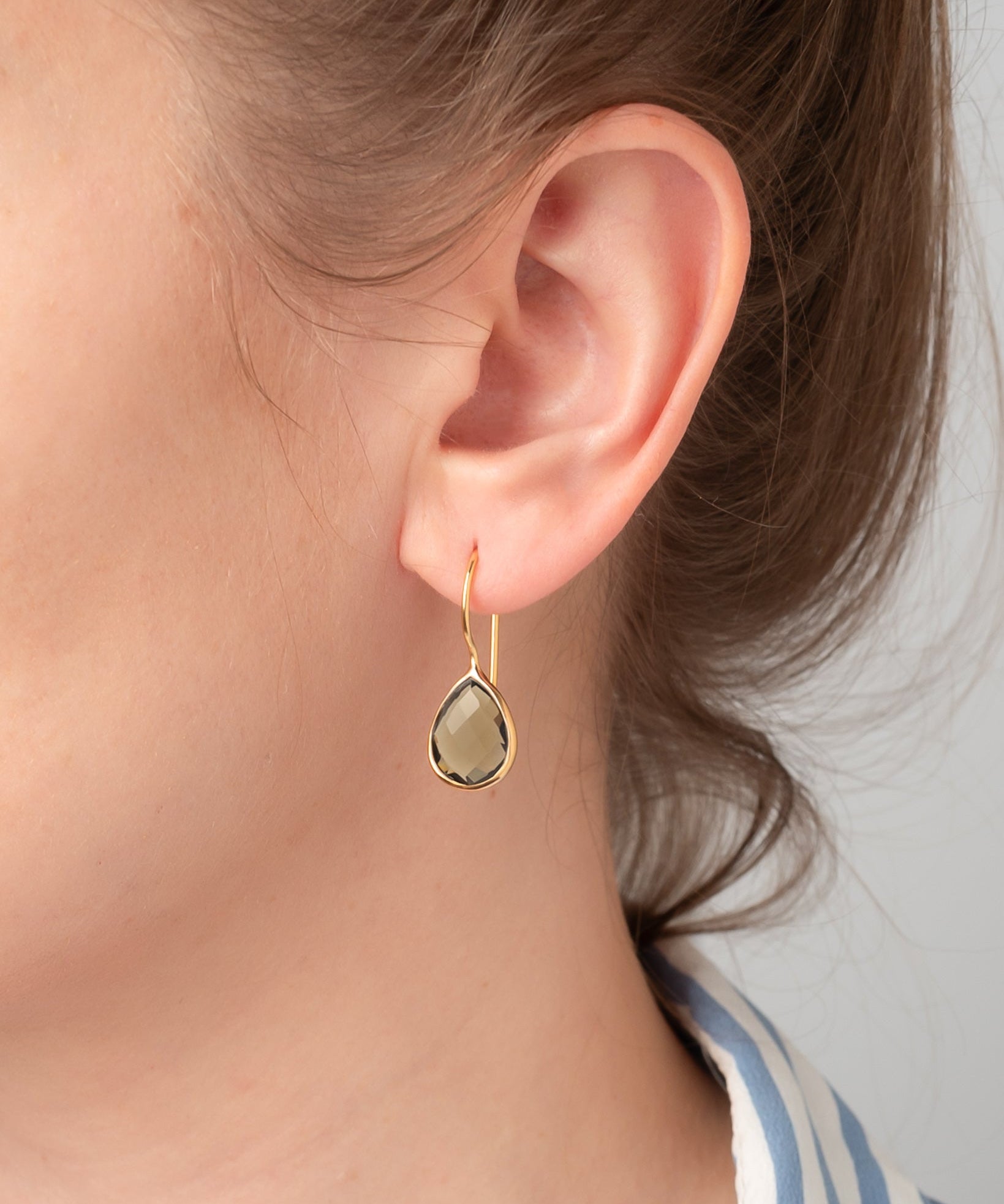 Ohrringe Lisette Rauchquarz - Fleurs des Prés Jewelry