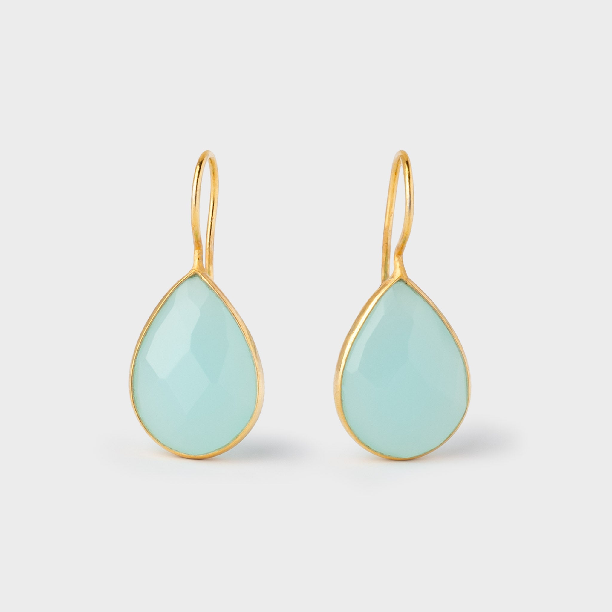 Ohrringe Lola Aqua Chalcdeon - Fleurs des Prés Jewelry