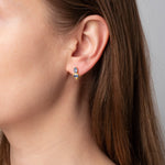 Ohrstecker Chateau Blauer Chalcedon - Fleurs des Prés Jewelry