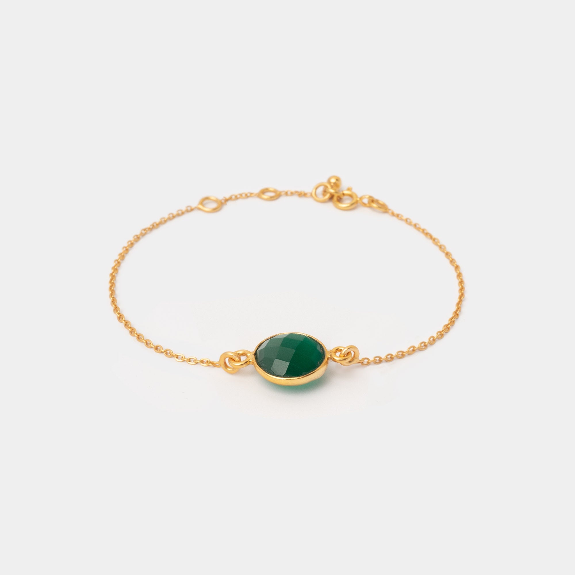 Armband Amélie Green Onyx - Fleurs des Prés