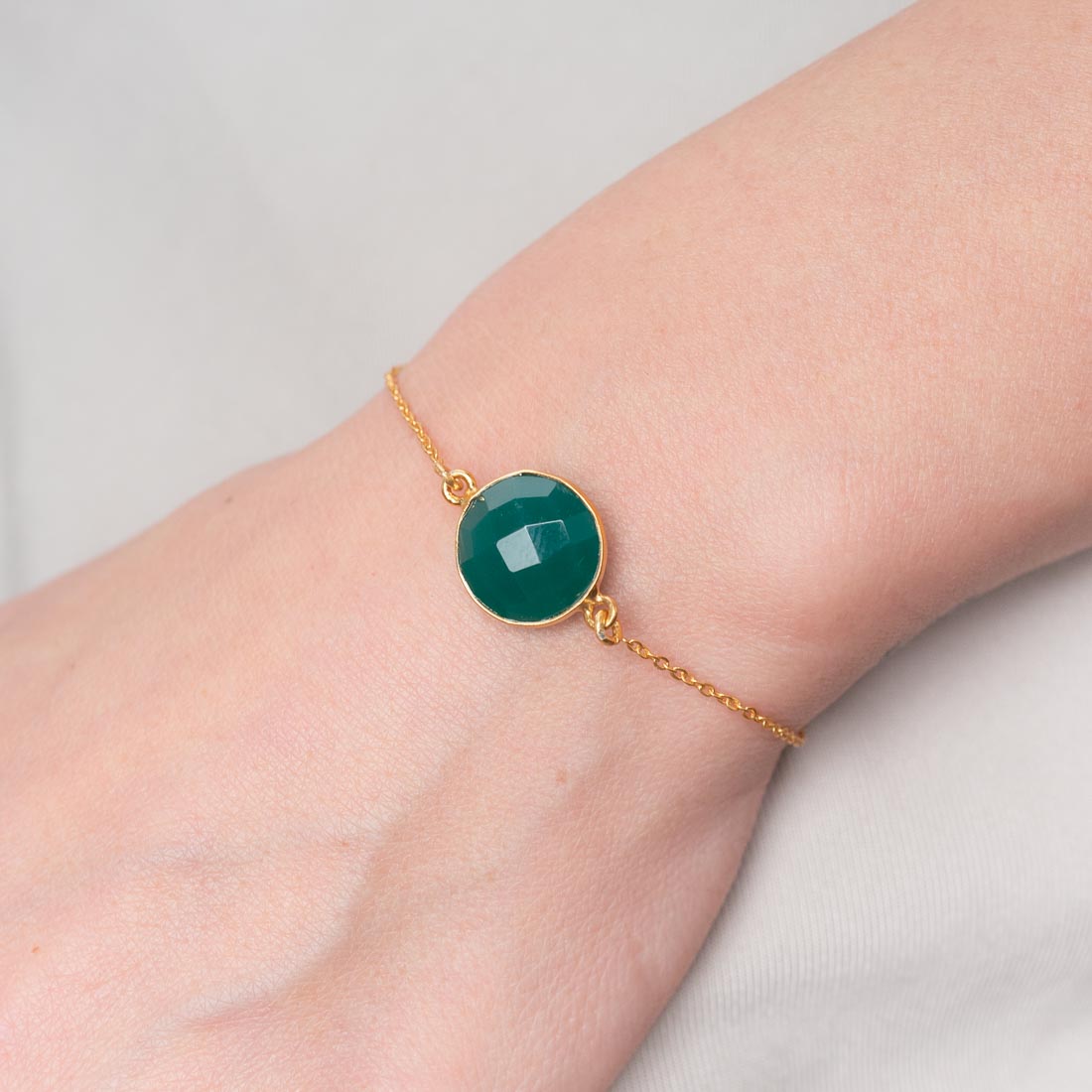 Armband Amélie Green Onyx - Fleurs des Prés Jewelry