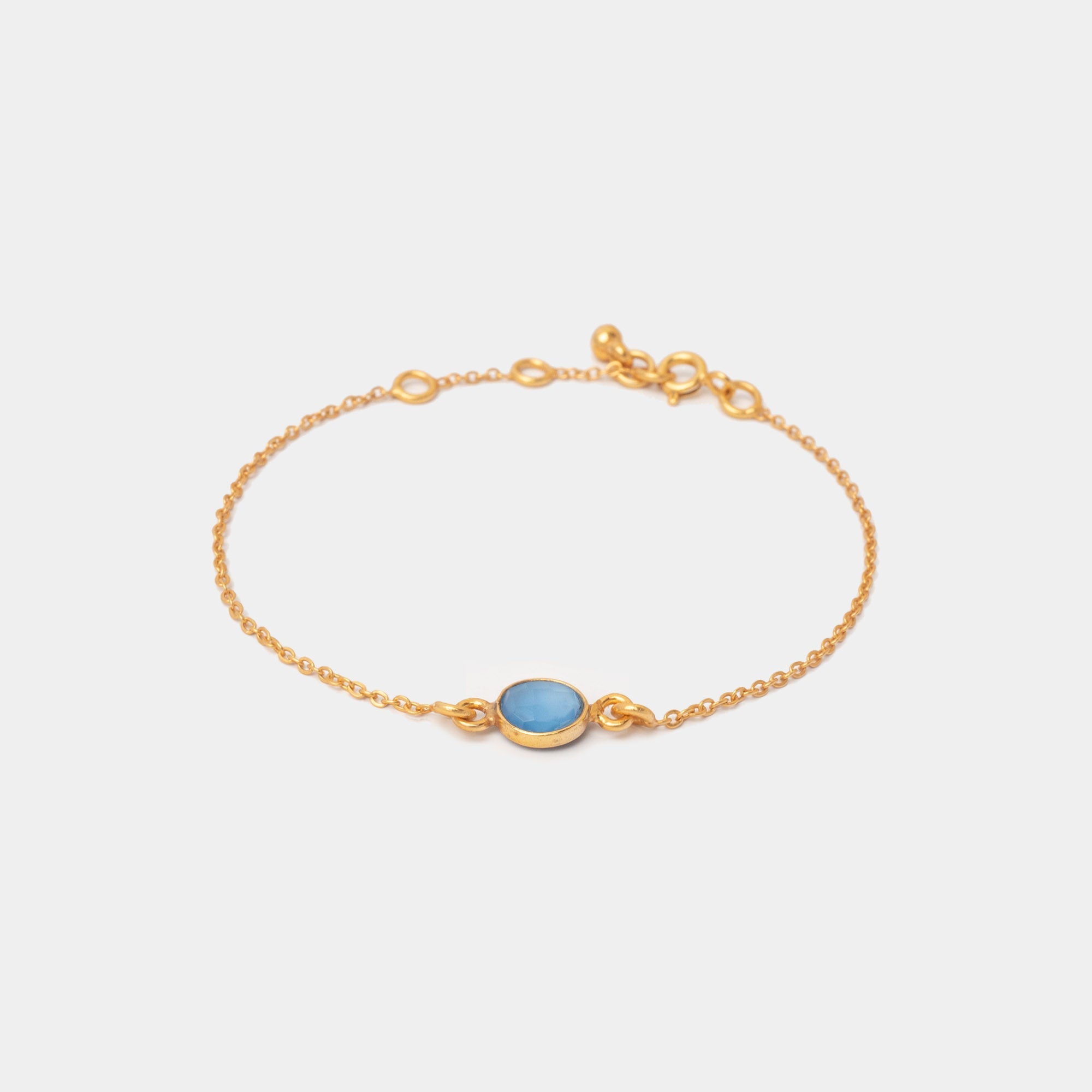 Armband Charlotte Blue Chalcedony - Fleurs des Prés