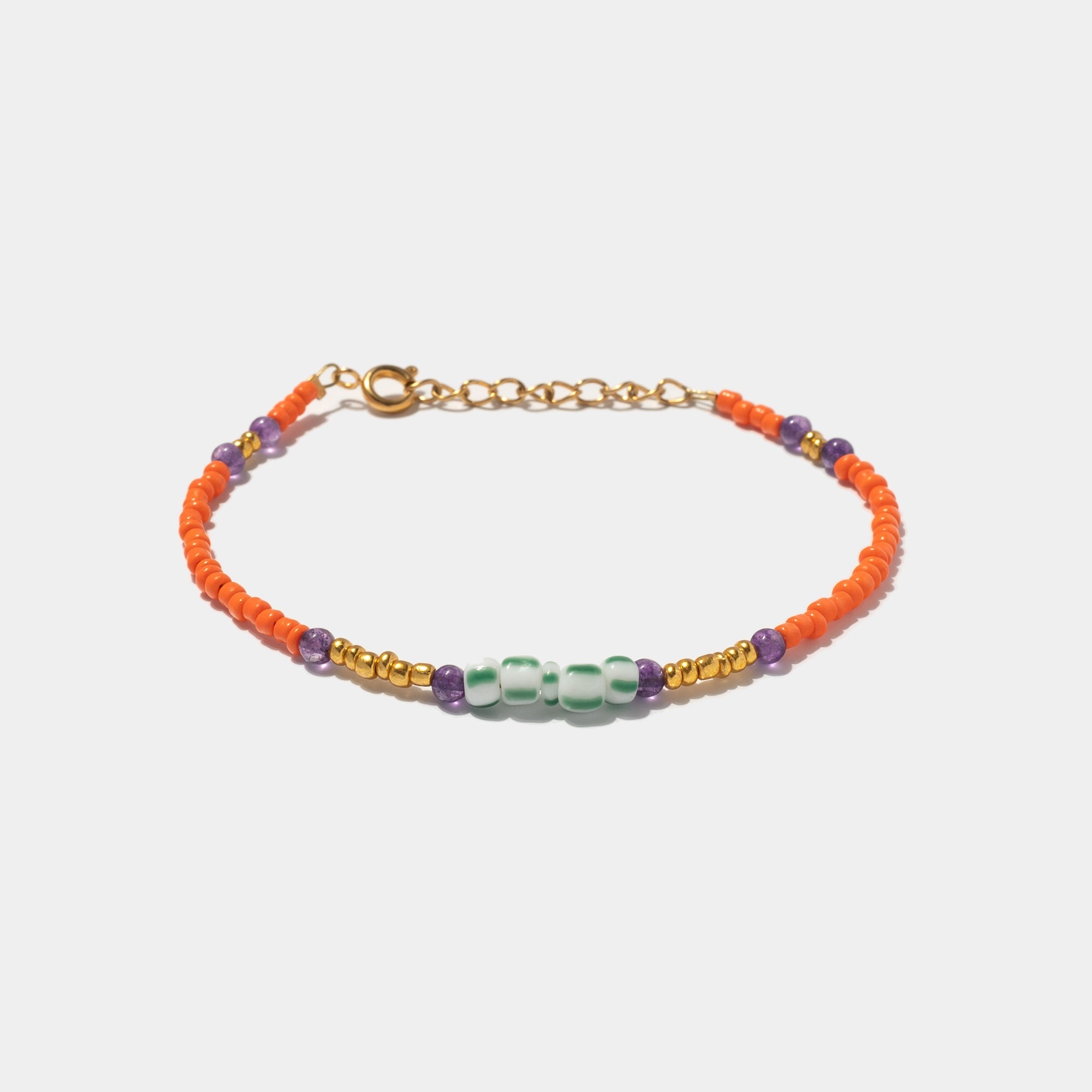 Armband Cirque Orange Green - Fleurs des Prés Jewelry