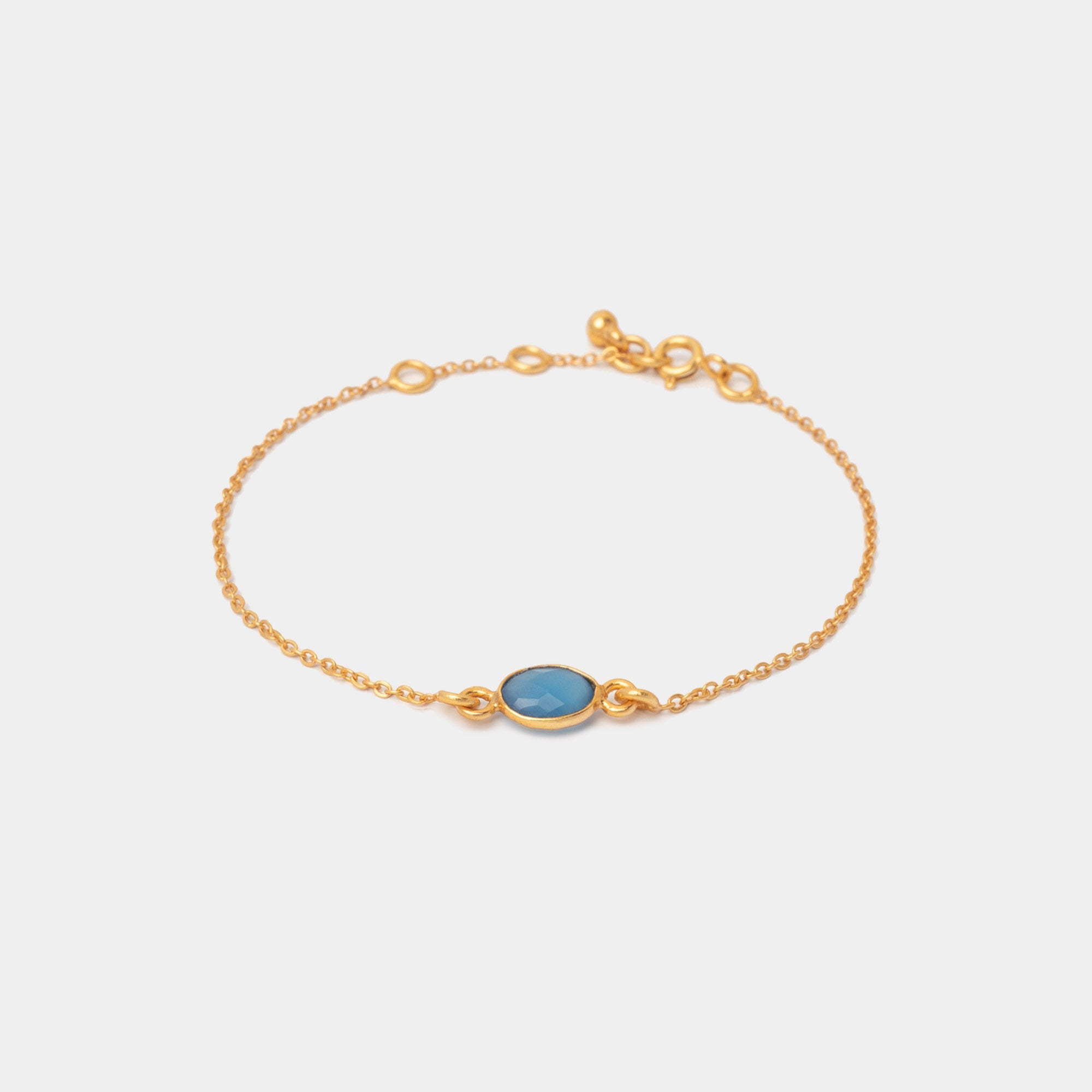 Armband Claire Blue Chalcedony - Fleurs des Prés