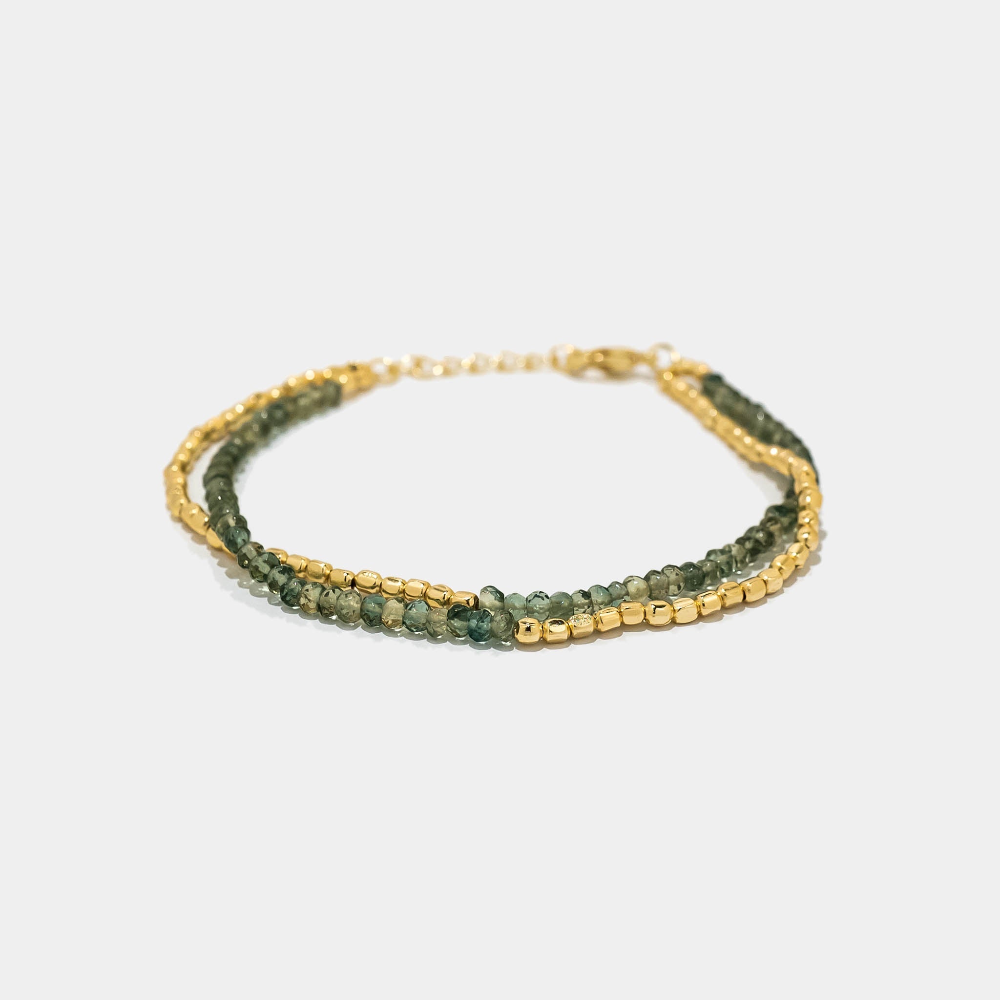 Armband Double Grüner Apatit - Fleurs des Prés
