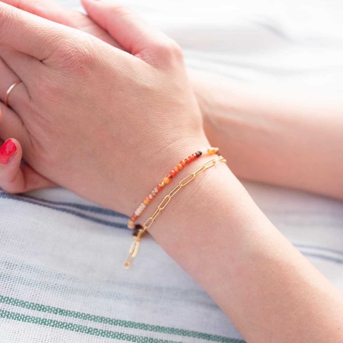 Armband Elle Orange Opal - Fleurs des Prés Jewelry