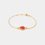 Armband Eloise Red Onyx - Fleurs des Prés