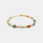 Armband Estelle Aquamarin und Peach Moonstone - Fleurs des Prés