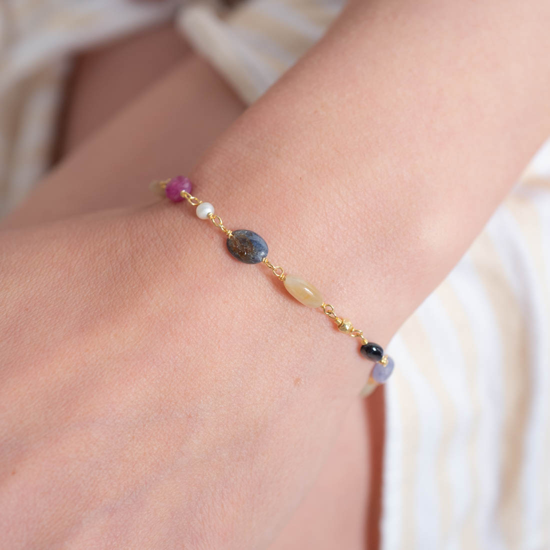 Armband Estelle Saphir - Fleurs des Prés