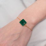 Armband Hélène Green Onyx - Fleurs des Prés