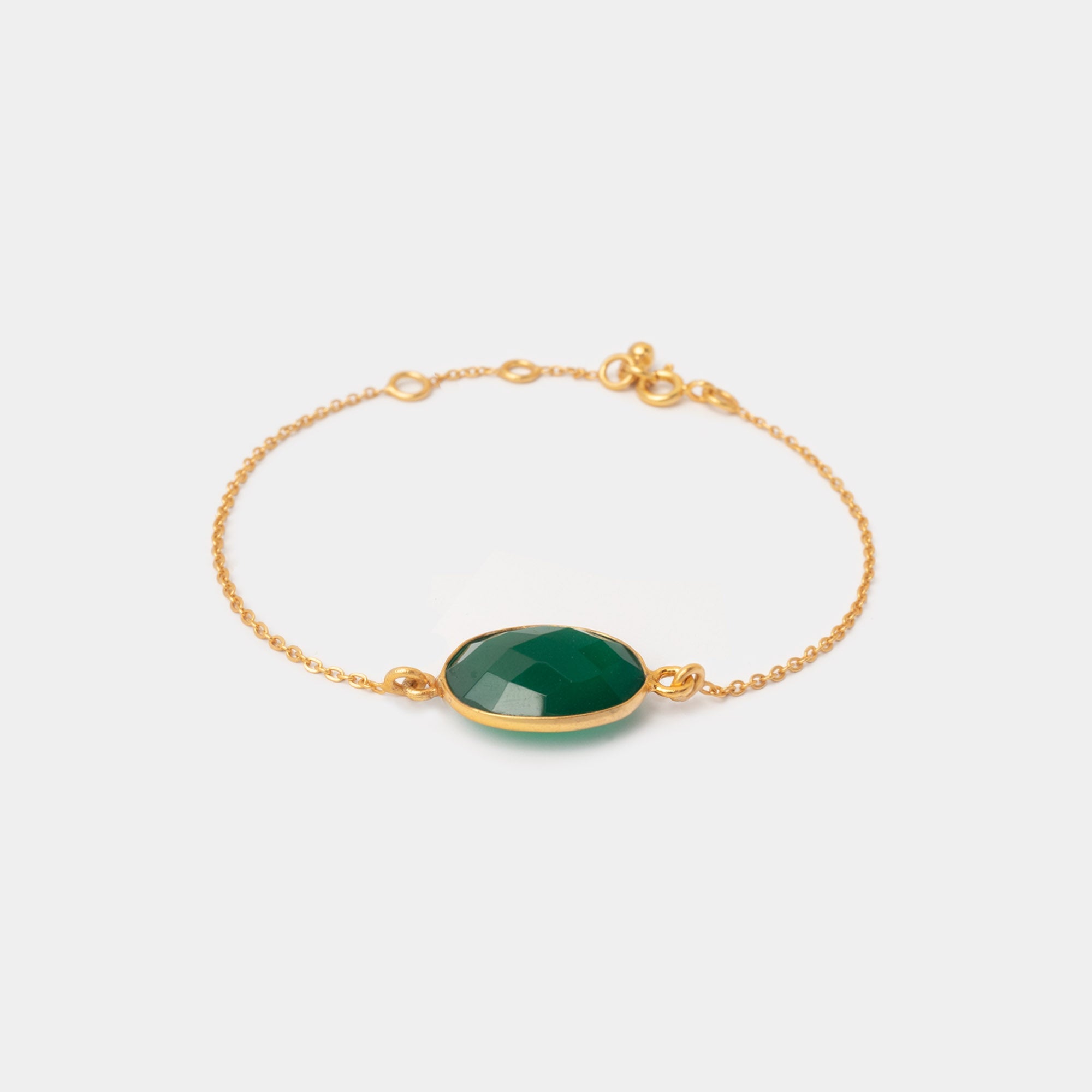 Armband Leonor Green Onyx - Fleurs des Prés