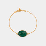 Armband Leonor Green Onyx - Fleurs des Prés Jewelry