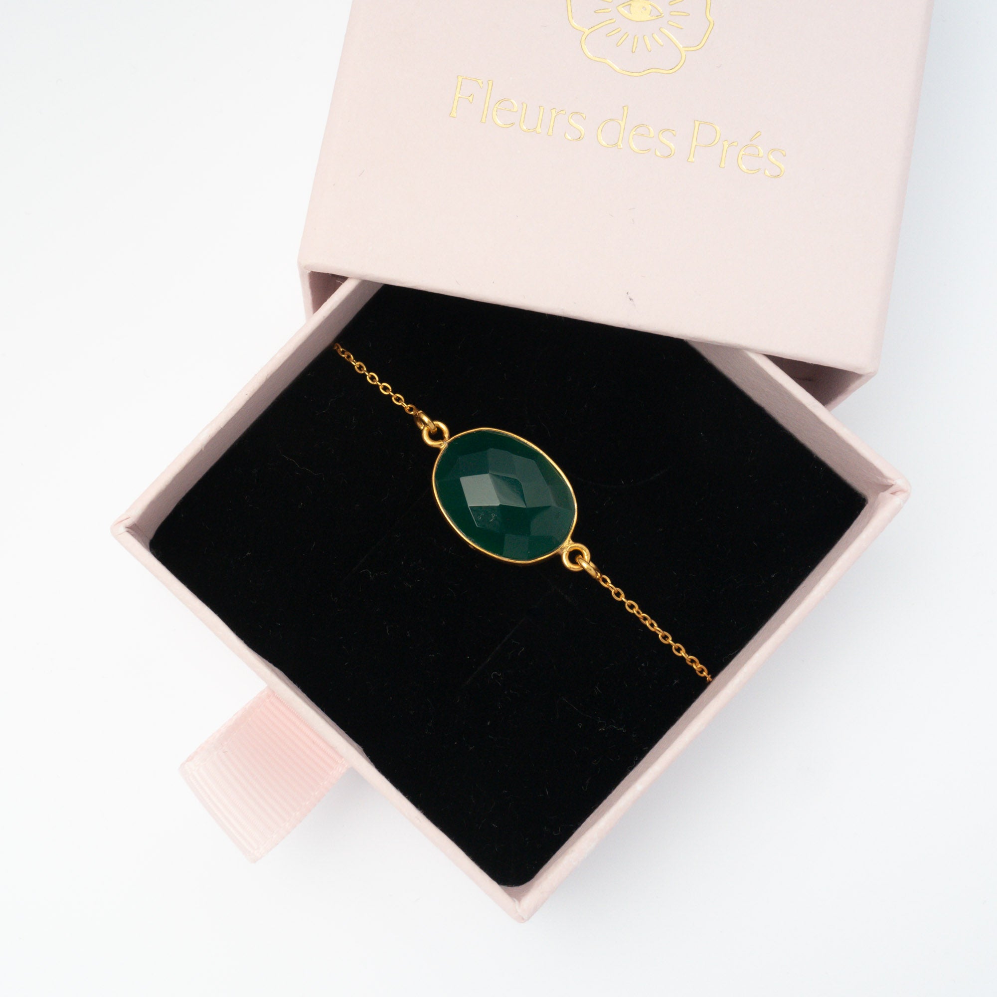 Armband Leonor Green Onyx - Fleurs des Prés Jewelry