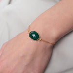 Armband Leonor Green Onyx - Fleurs des Prés