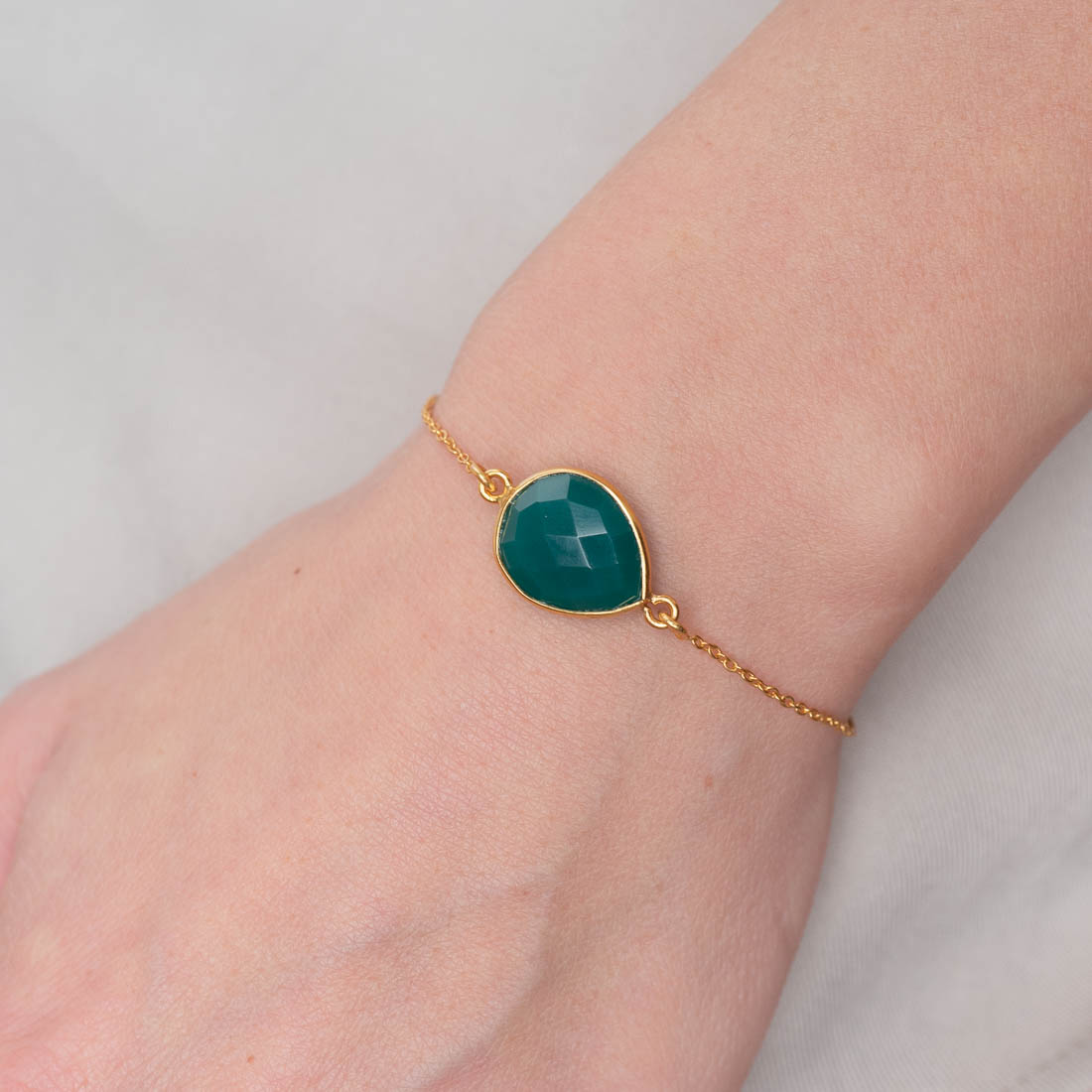 Armband Lola Green Onyx - Fleurs des Prés Jewelry