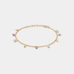 Armband Nizza Rouge Gold - Fleurs des Prés