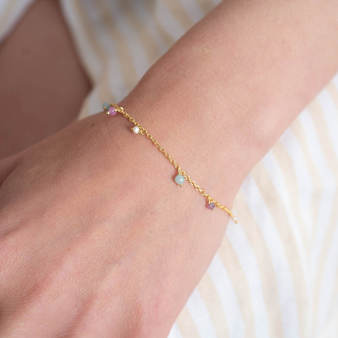 Armband Nice Rouge Gold - Fleurs des Prés Jewelry