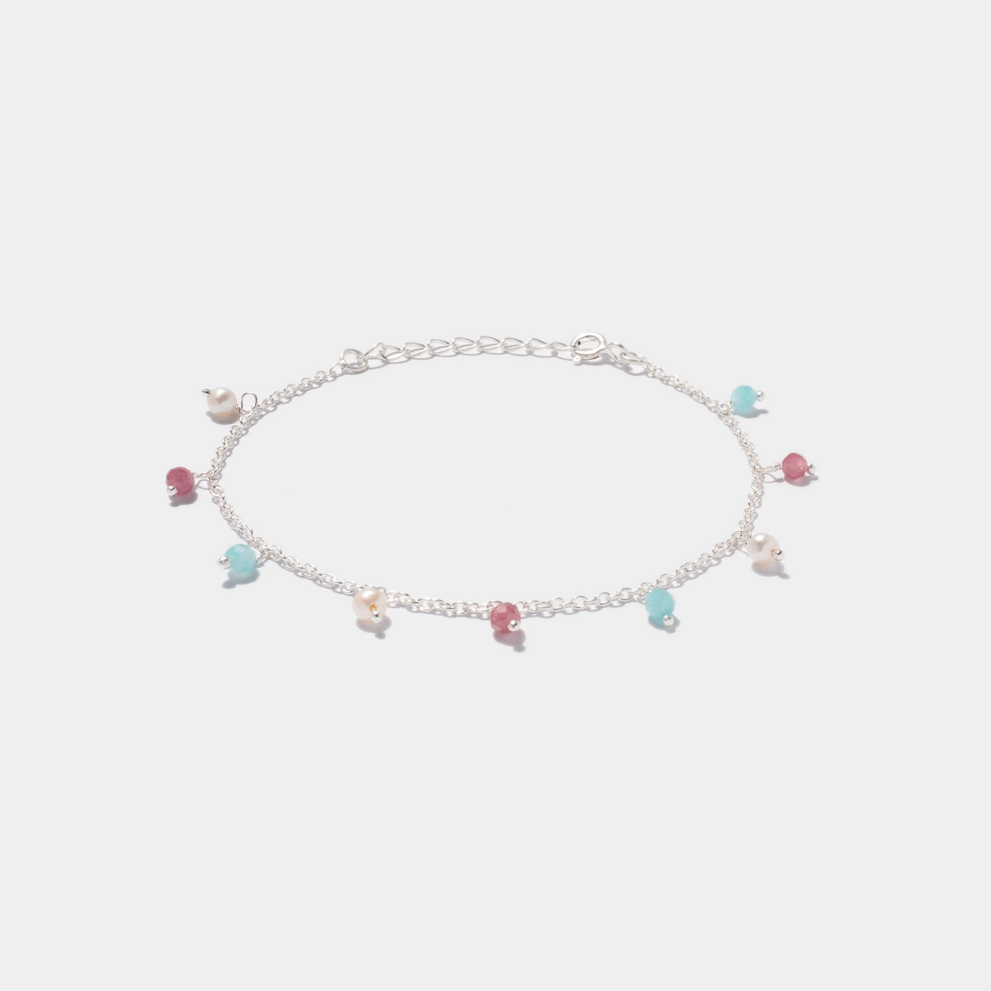 Armband Nice Rouge Silber - Fleurs des Prés Jewelry