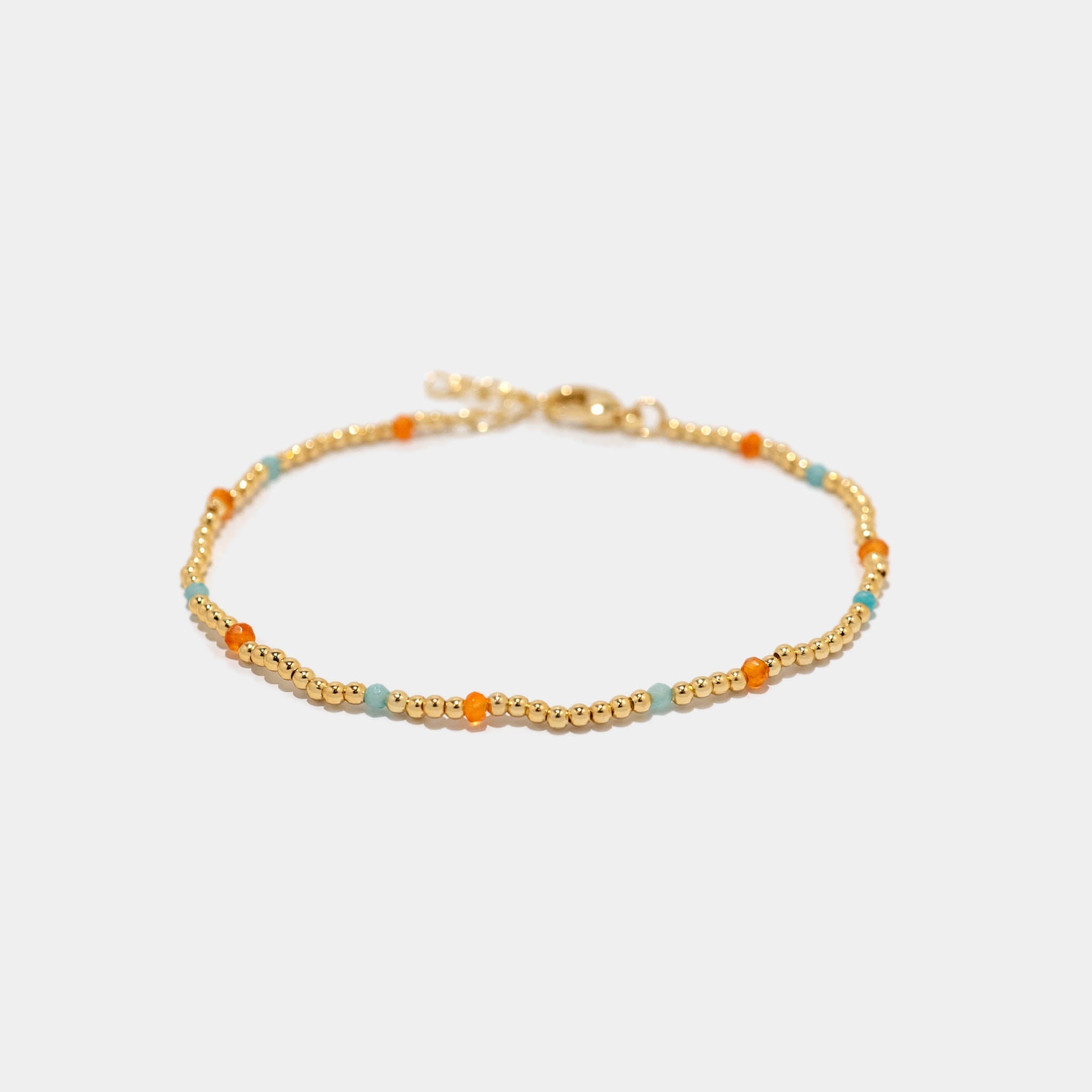 Armband Vichy Gold Amazonit - Fleurs des Prés