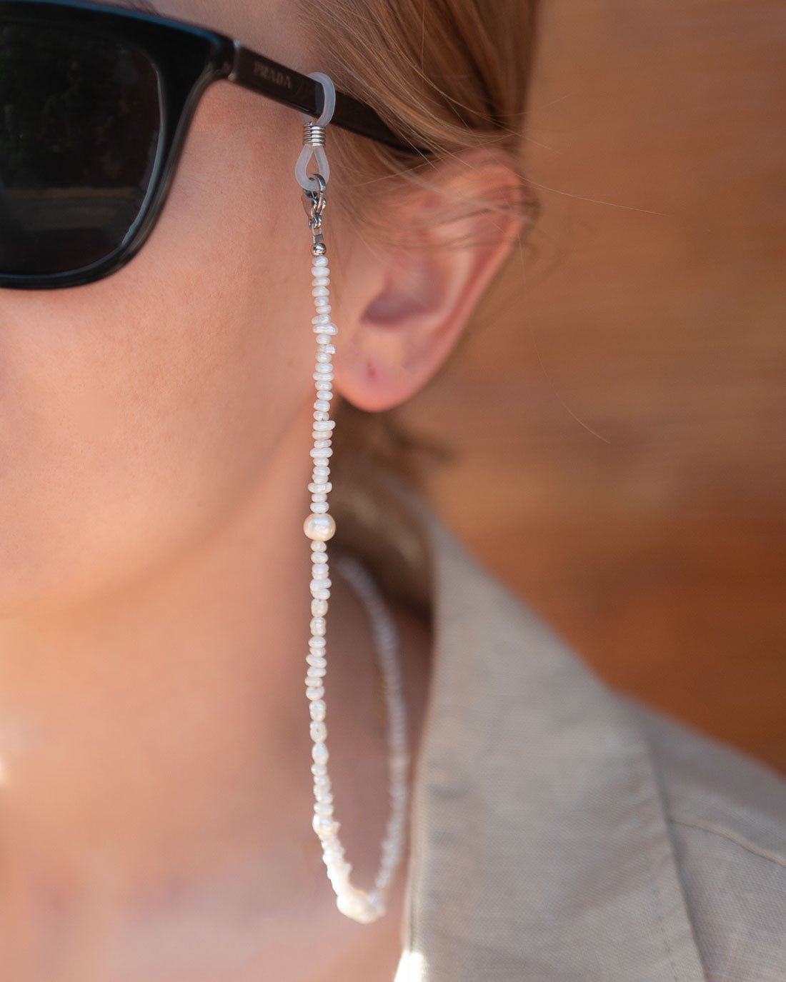 Brillenkette Sirène mit Süßwasserperlen - Fleurs des Prés Jewelry