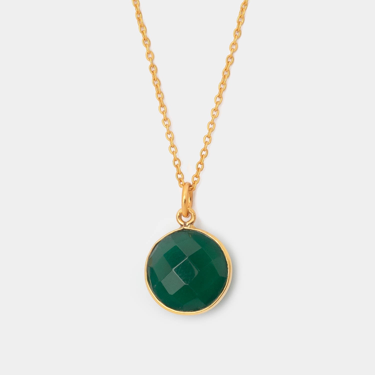 Halskette Amélie Green Onyx - Fleurs des Prés
