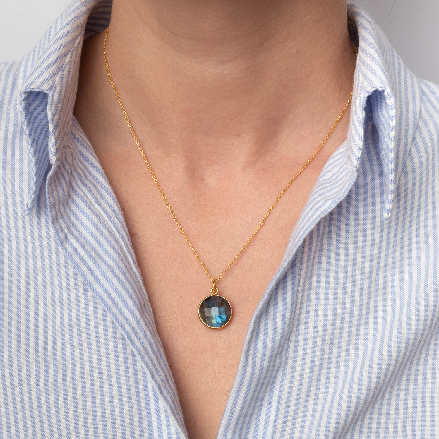 Halskette Amélie Labradorite - Fleurs des Prés Jewelry