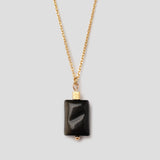 Halskette Bonbon mit schwarzem Obsidian - Fleurs des Prés Jewelry