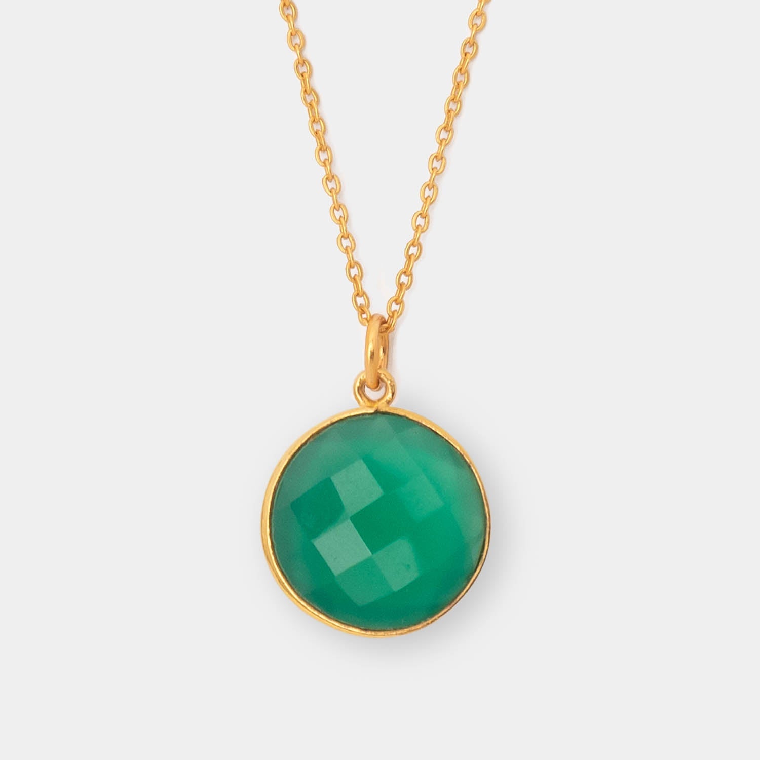 Halskette Cécile Green Onyx - Fleurs des Prés
