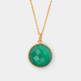 Halskette Cécile Green Onyx - Fleurs des Prés