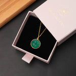 Halskette Cécile Green Onyx - Fleurs des Prés