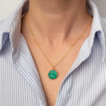 Halskette Cécile Green Onyx - Fleurs des Prés