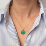 Halskette Cécile Green Onyx - Fleurs des Prés