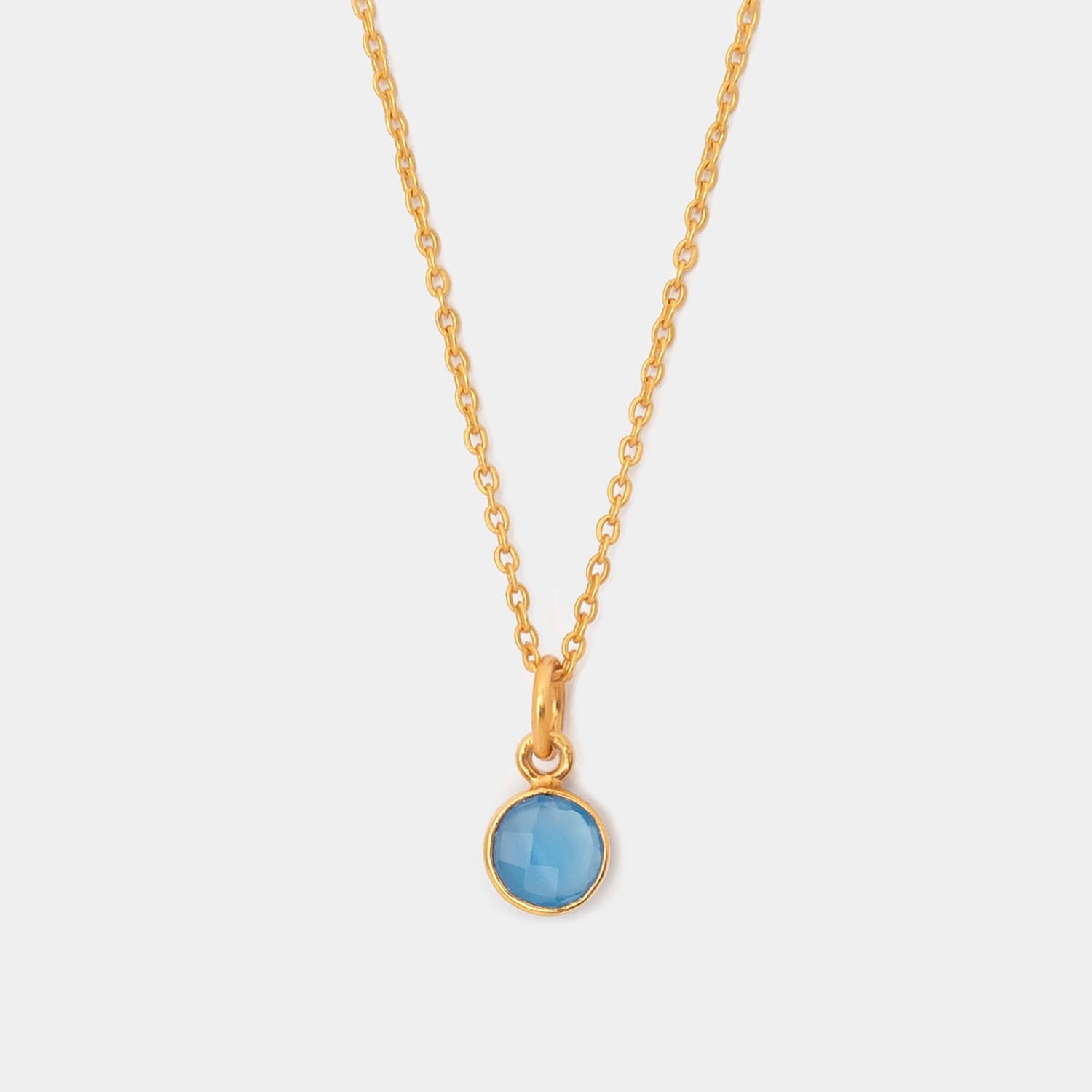 Halskette Charlotte Blue Chalcedony - Fleurs des Prés Jewelry