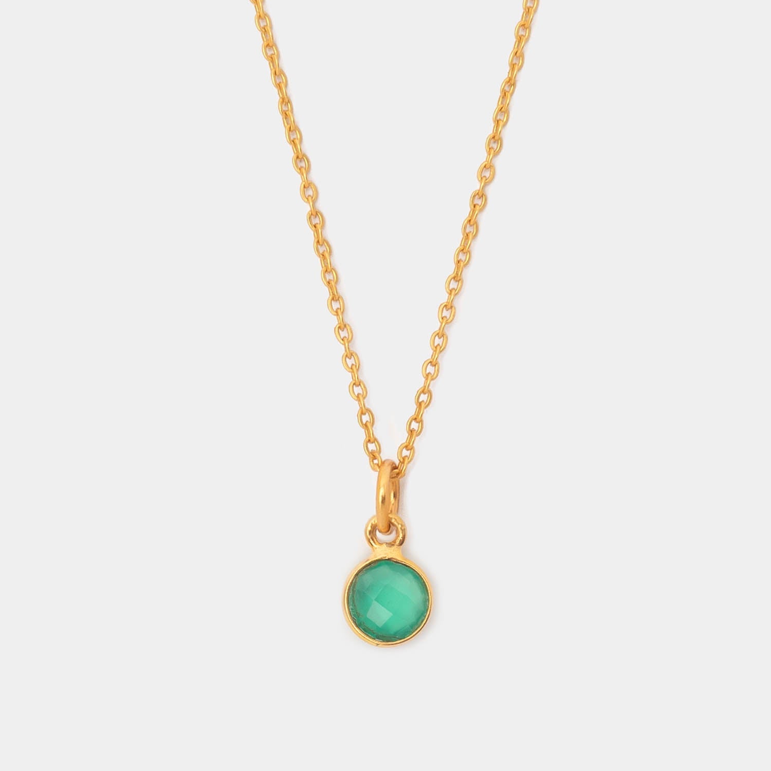 Halskette Charlotte Green Onyx - Fleurs des Prés Jewelry