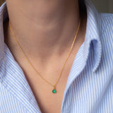 Halskette Charlotte Green Onyx - Fleurs des Prés Jewelry