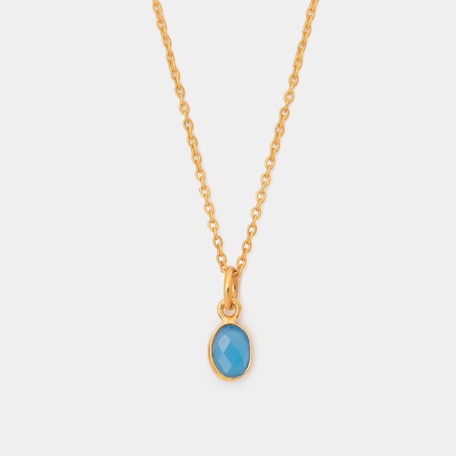 Halskette Claire Blue Chalcedony - Fleurs des Prés Jewelry