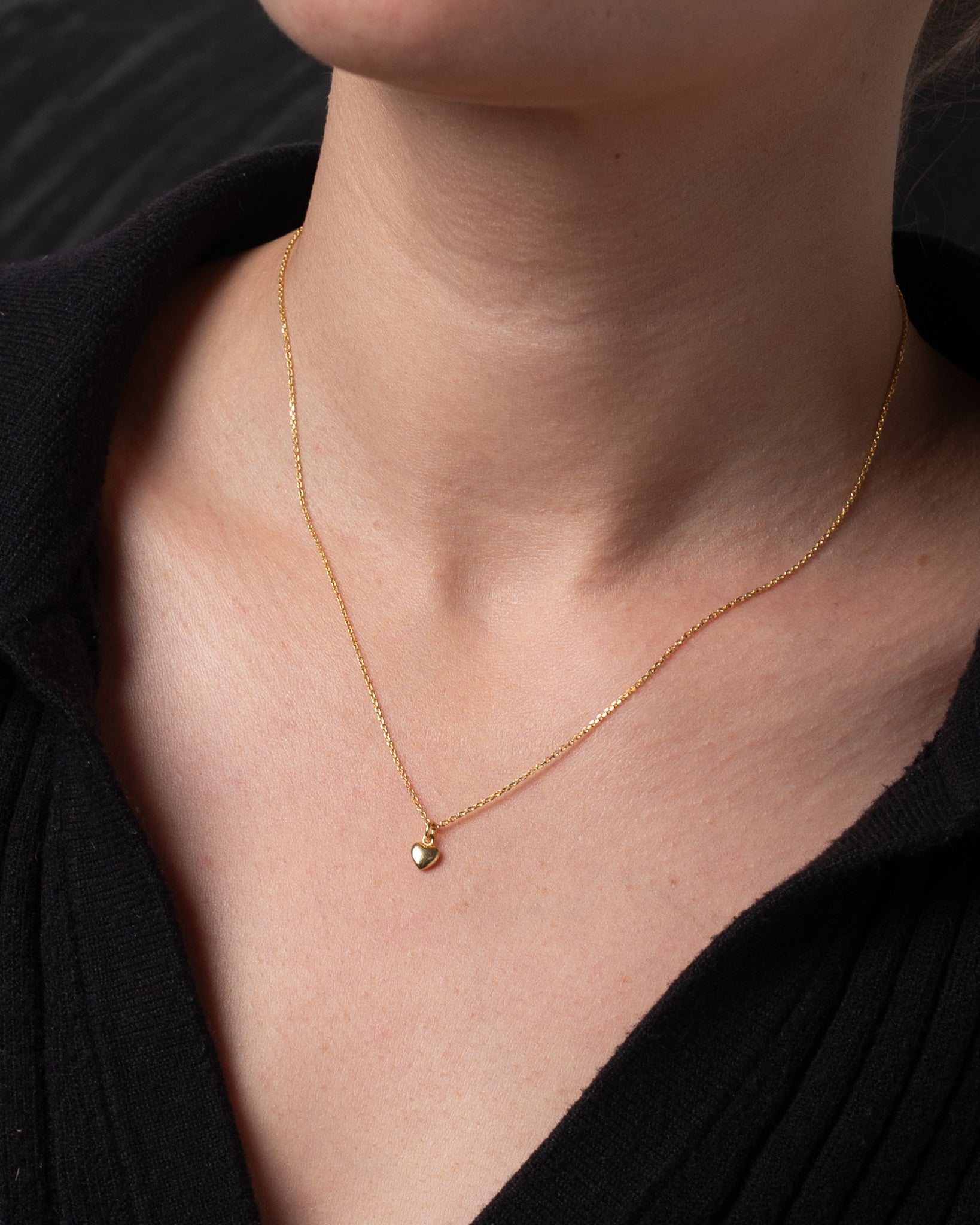 Halskette Cœur mit Mini Herz - Gold - Fleurs des Prés Jewelry