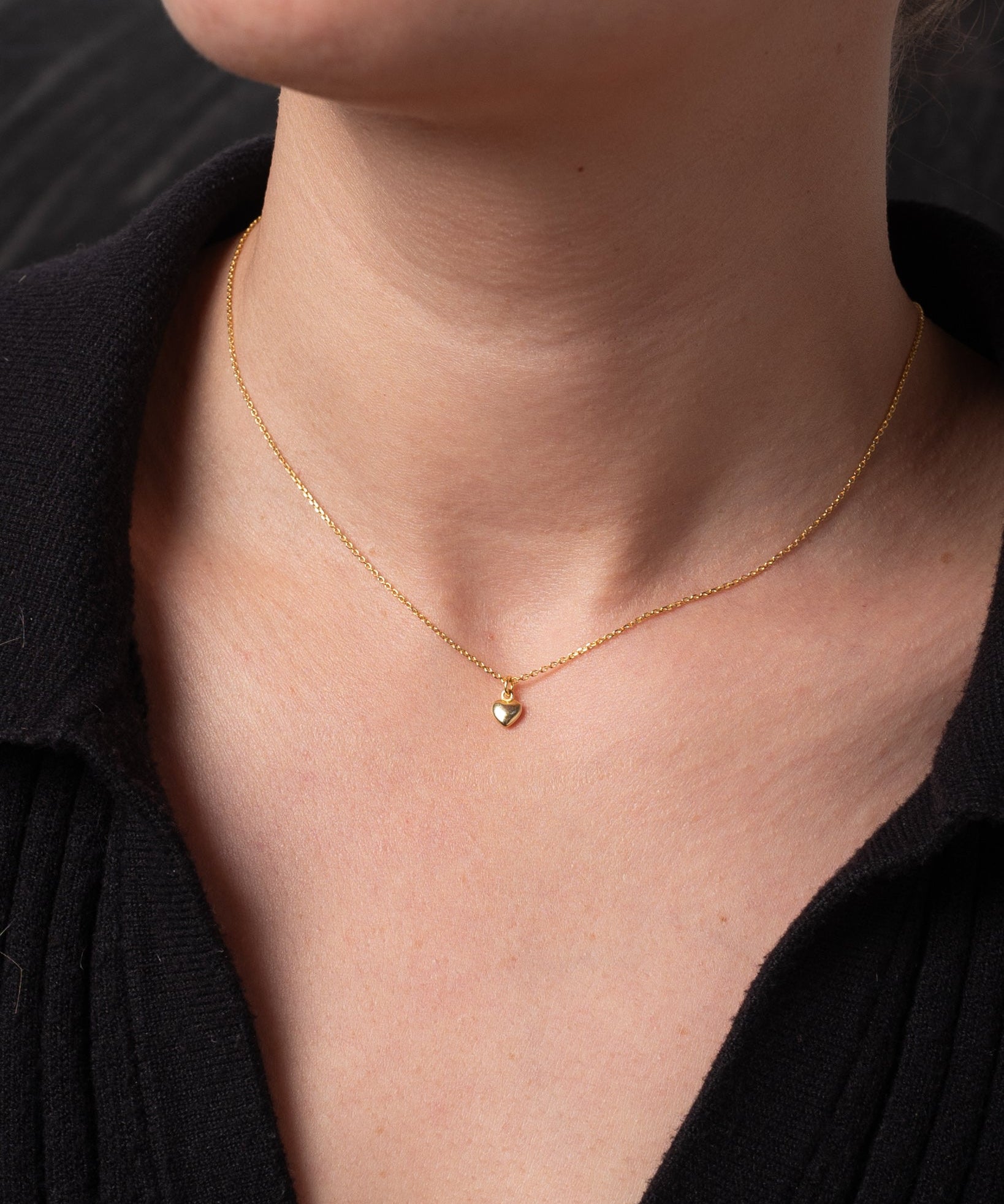 Halskette Cœur mit Mini Herz - Gold - Fleurs des Prés