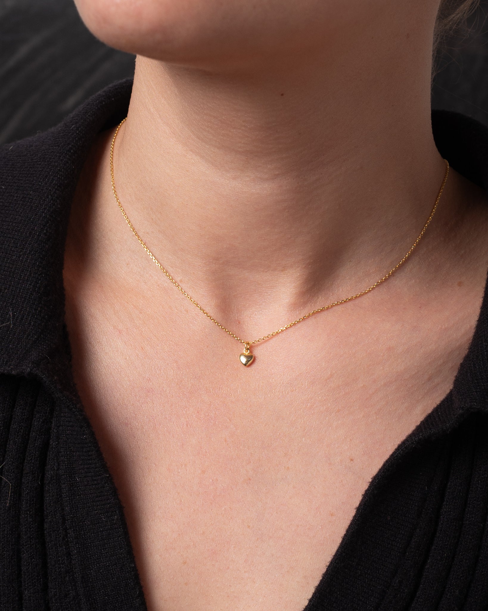 Halskette Cœur mit Mini Herz - Gold - Fleurs des Prés Jewelry