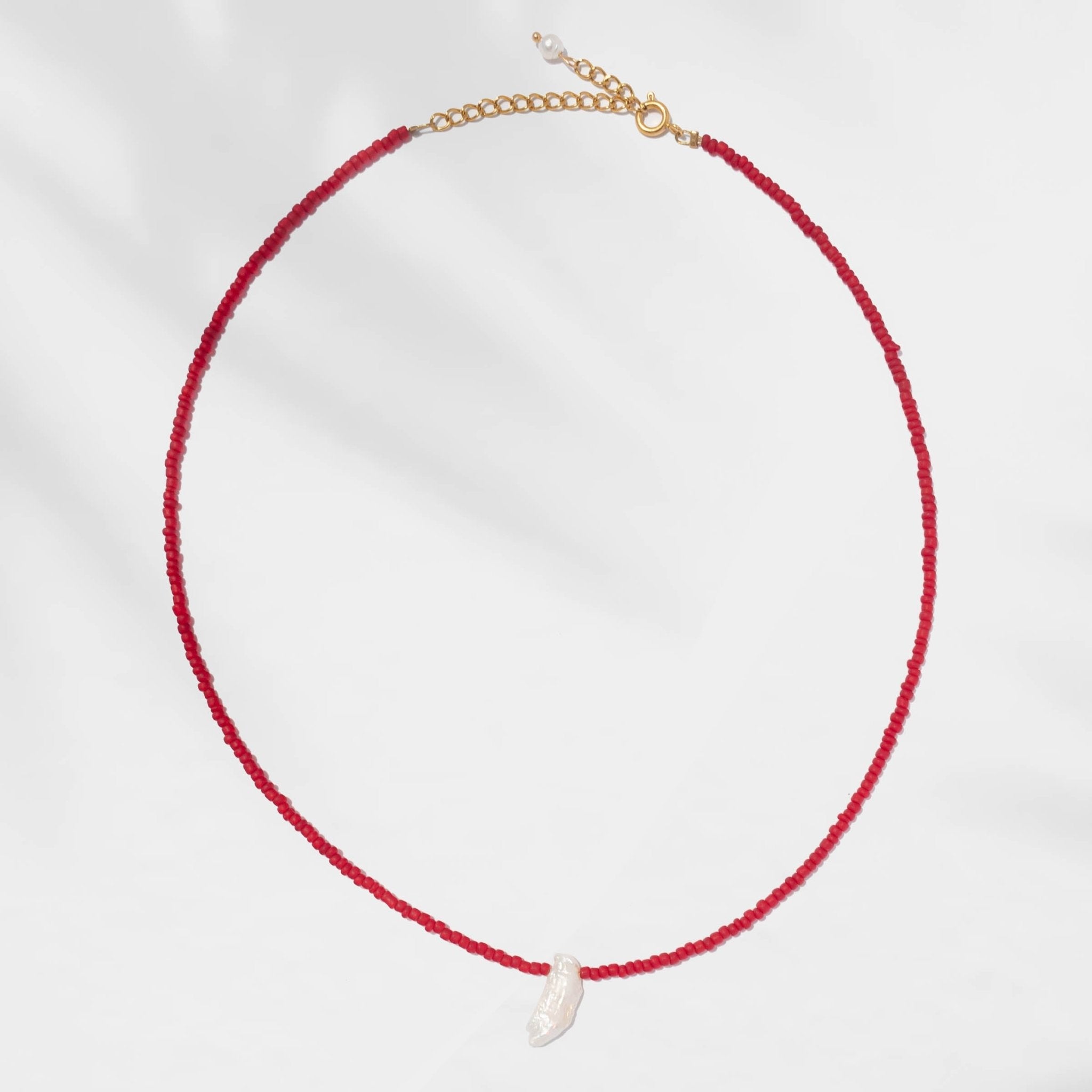 Halskette Dayna Red Onyx - Fleurs des Prés Jewelry