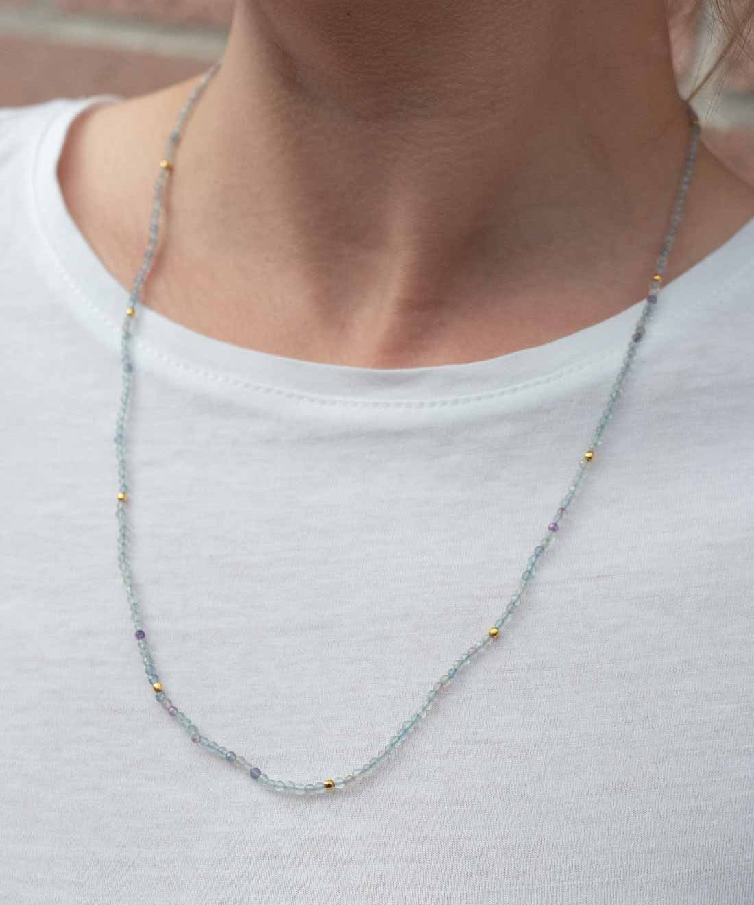 Halskette Elle Fluorite - Fleurs des Prés