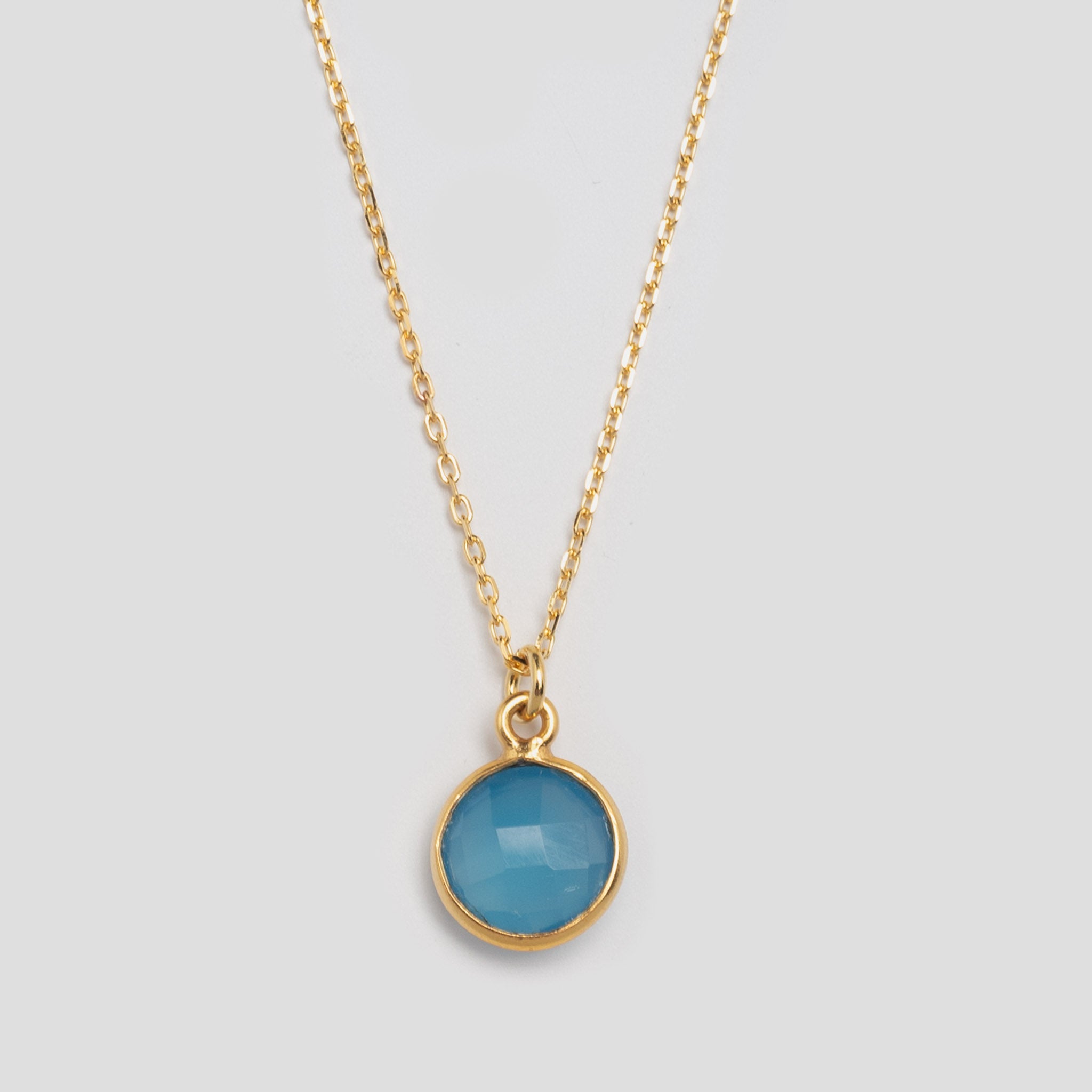 Halskette Eloise Blue Chalcedony - Fleurs des Prés Jewelry