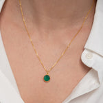 Halskette Eloise Green Onyx - Fleurs des Prés