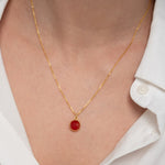 Halskette Eloise Red Onyx - Fleurs des Prés Jewelry