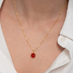 Halskette Eloise Red Onyx - Fleurs des Prés