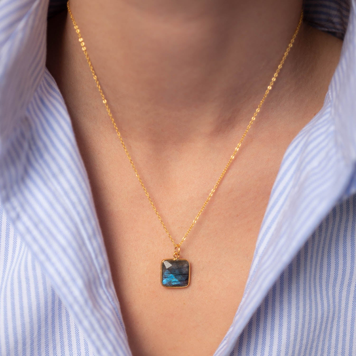 Halskette Hélène Labradorite - Fleurs des Prés