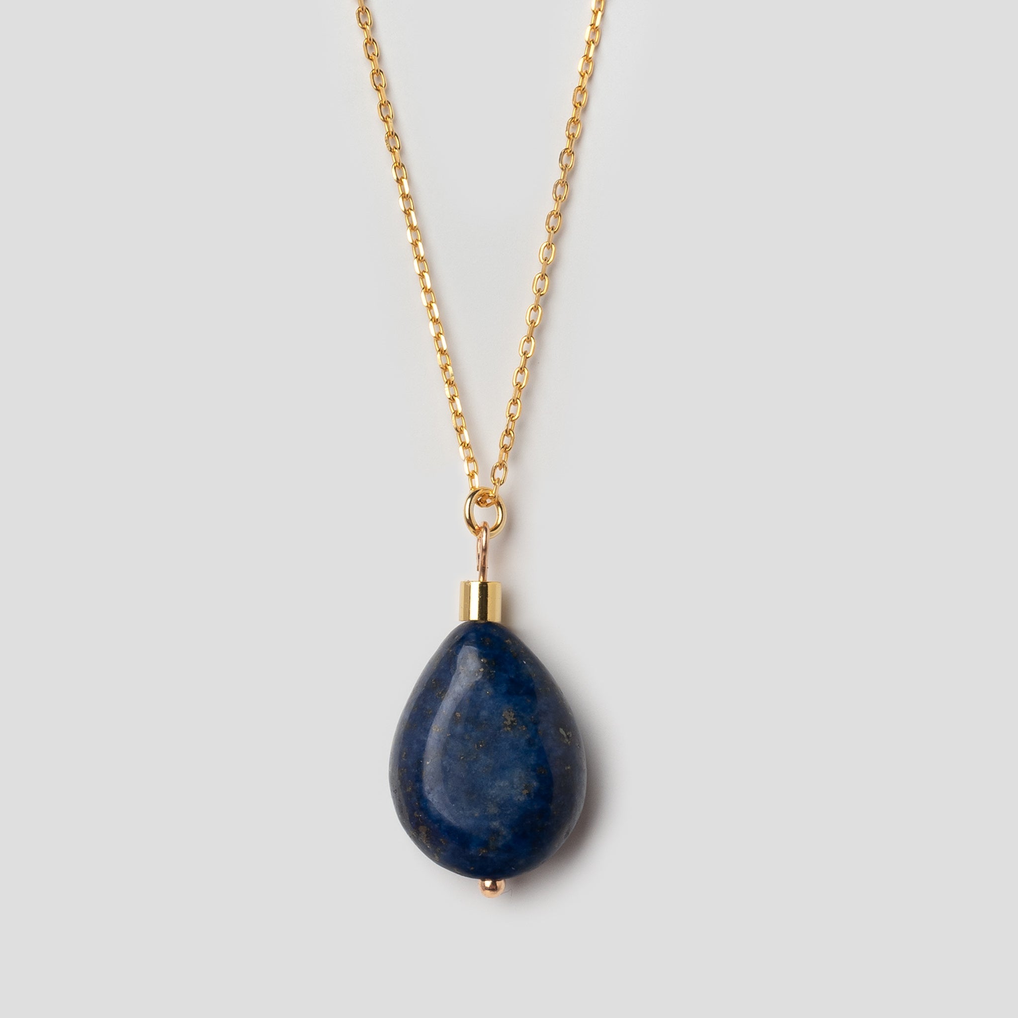 Halskette La Nuit mit blauem Lapislazuli - Fleurs des Prés