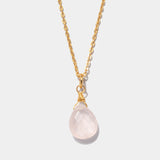 Halskette Lilou Rosé Quarz Gold - Fleurs des Prés