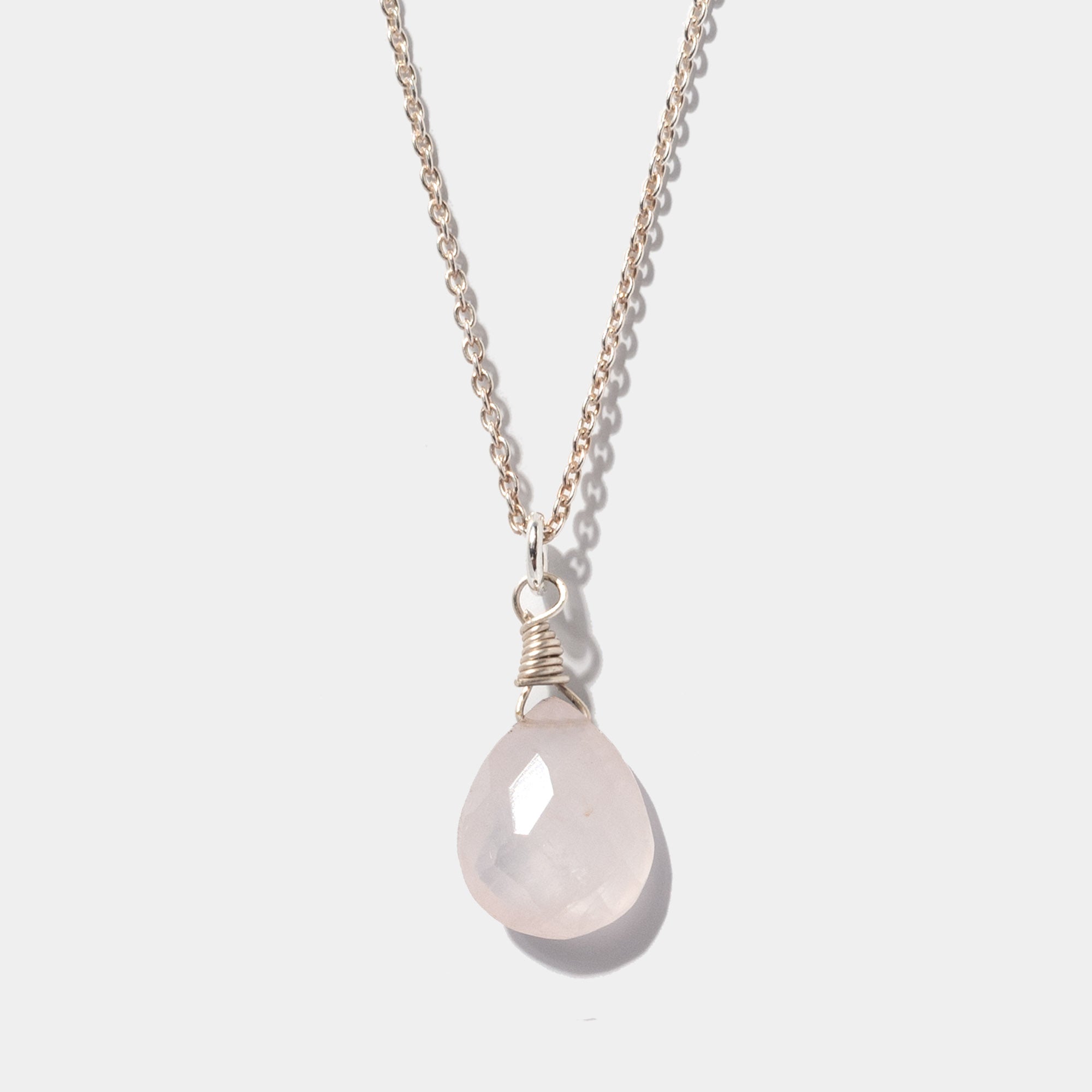 Halskette Lilou Rosé Quarz Silber - Fleurs des Prés Jewelry