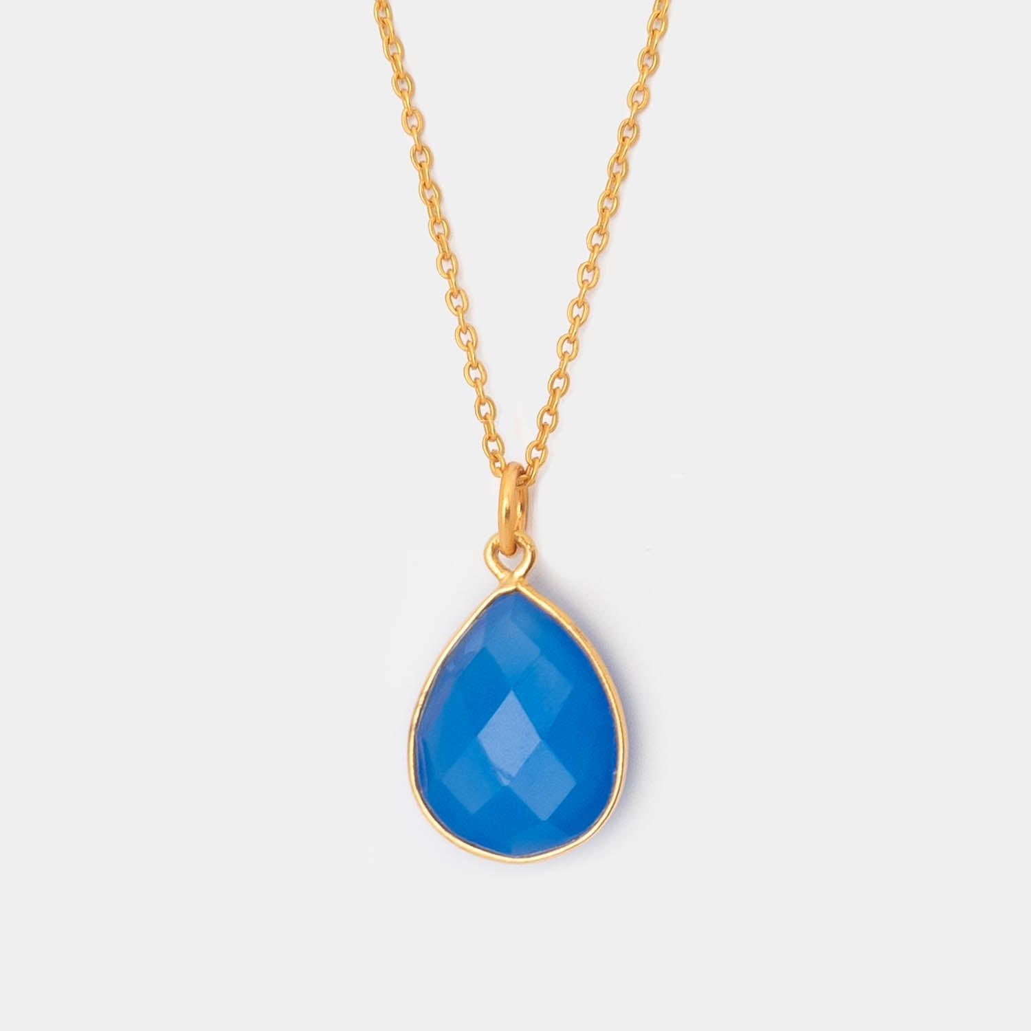 Halskette Lola Blue Chalcedony - Fleurs des Prés Jewelry